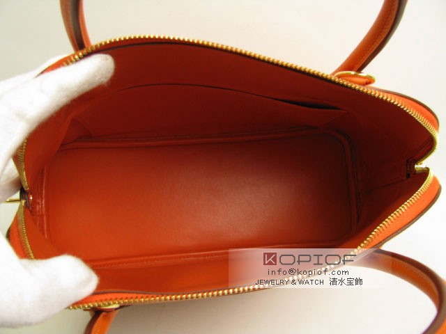 エルメス ボリード スーパーコピー31 ヴォーエプソン オレンジ her202